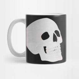 Minimal White Skull Mug